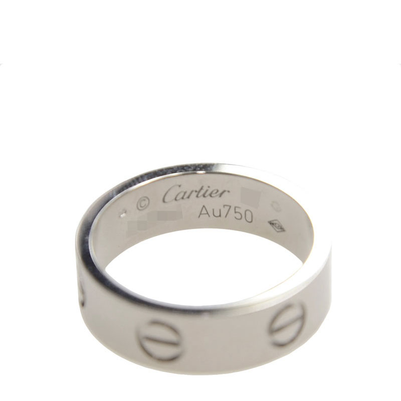 NEW CARTIER LOVE RING B4084760 18kt WHITE GOLD  SILVER - picksjewelry.com