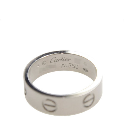 NEW CARTIER LOVE RING B4084760 18kt WHITE GOLD  SILVER - picksjewelry.com
