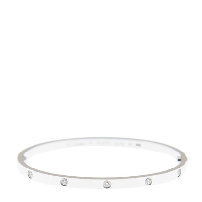 NEW CARTIER LOVE BRACELET B6048017 18kt WHITE GOLD & DIAMONDS  SILVER - picksjewelry.com