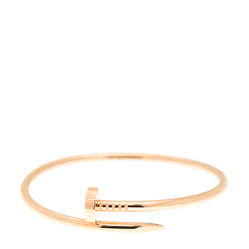 NEW CARTIER JUSTE UN CLOU BRACELET B6048118 18kt ROSE GOLD PINK GOLD - picksjewelry.com