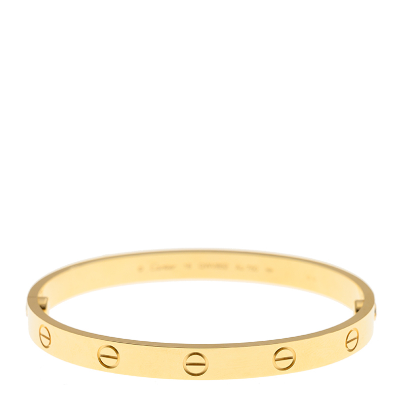 NEW CARTIER LOVE BRACELET B6067518 18kt YELLOW GOLD GOLD - picksjewelry.com