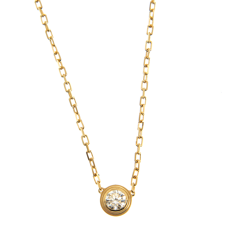 NEW CARTIER DIAMANTS LÉGERS NECKLACE B7215500 GOLD 18kt YELLOW GOLD - picksjewelry.com