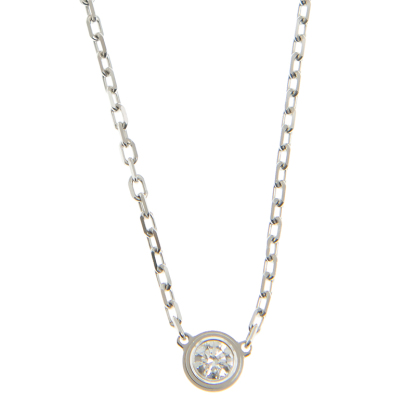 NEW CARTIER DIAMANTS LÉGERS NECKLACE B7215900 SILVER 18kt WHITE GOLD - picksjewelry.com