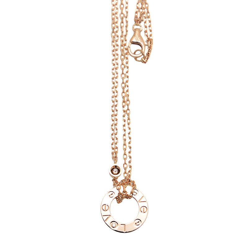 NEW CARTIER LOVE NECKLACE B7224509 PINK GOLD 18kt ROSE GOLD - picksjewelry.com