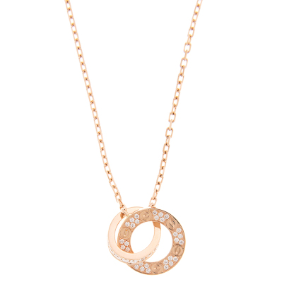 NEW CARTIER LOVE NECKLACE B7224528 PINK GOLD 18KT ROSE GOLD - picksjewelry.com