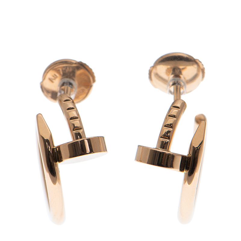 NEW CARTIER JUSTE UN CLOU EARRING B8301234 18kt ROSE GOLD PINK GOLD - picksjewelry.com