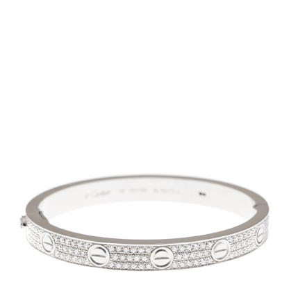 NEW CARTIER LOVE BRACELET N6717616 18kt WHITE GOLD  SILVER - picksjewelry.com