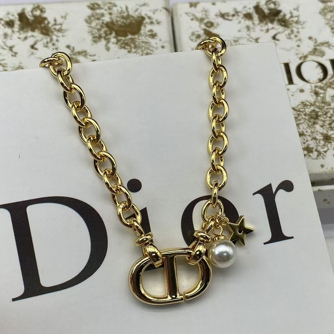 Buy replica Dior CD Pendant with Star Pearl Charm Necklace and replica jewelry from PICKS Jewelry