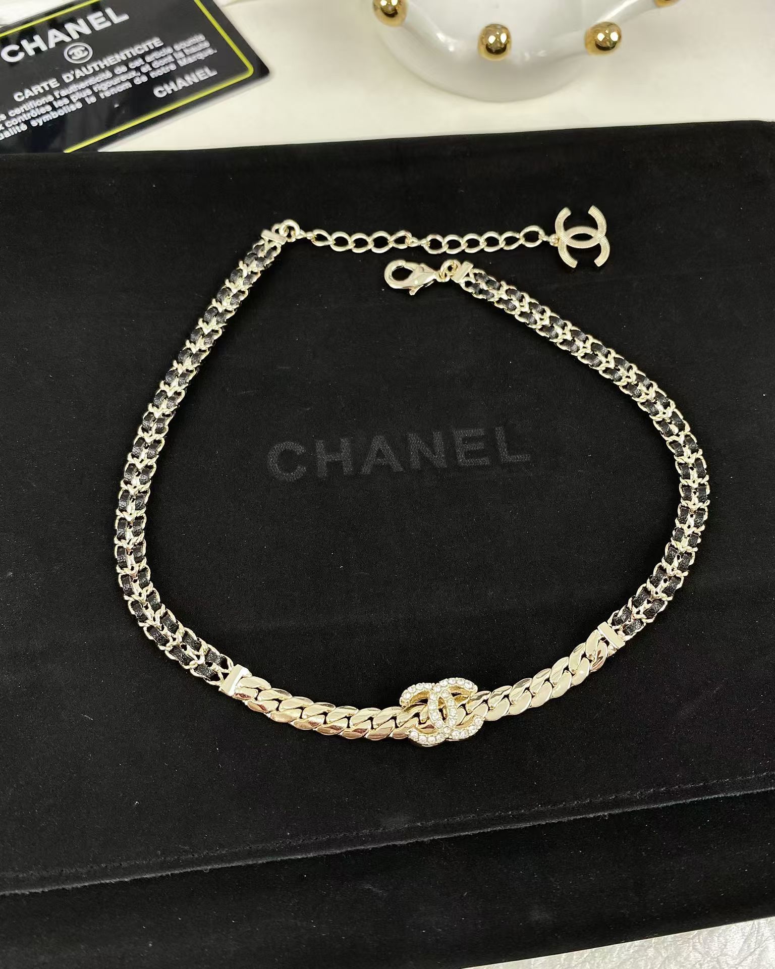 Buy replica Chanel Leather Choker Necklace and replica jewelry from PICKS Jewelry