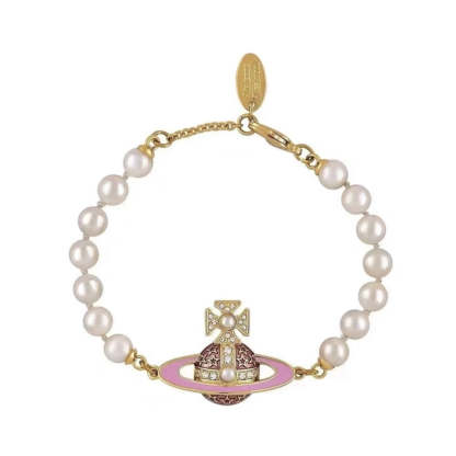 Buy replica Vivienne Westwood Enamel Diamond Saturn Bracelet and replica jewelry from PICKS Jewelry