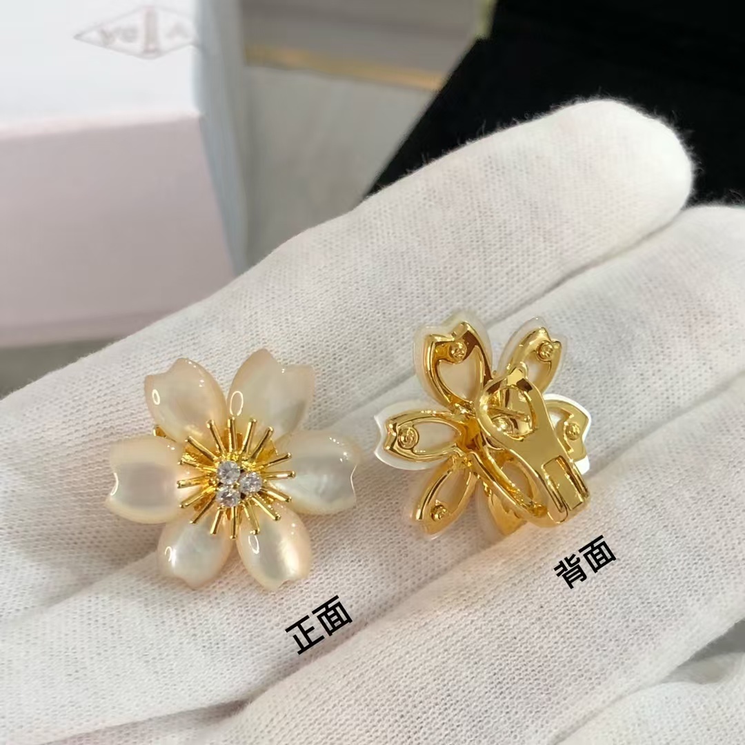 Buy replica Van Cleef & Arpels Rose de Noël Christmas Earrings and replica jewelry from PICKS Jewelry