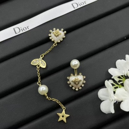 Buy replica Dior Asymmetric Bee Heart Stud Long Drop Star Earrings and replica jewelry from PICKS Jewelry