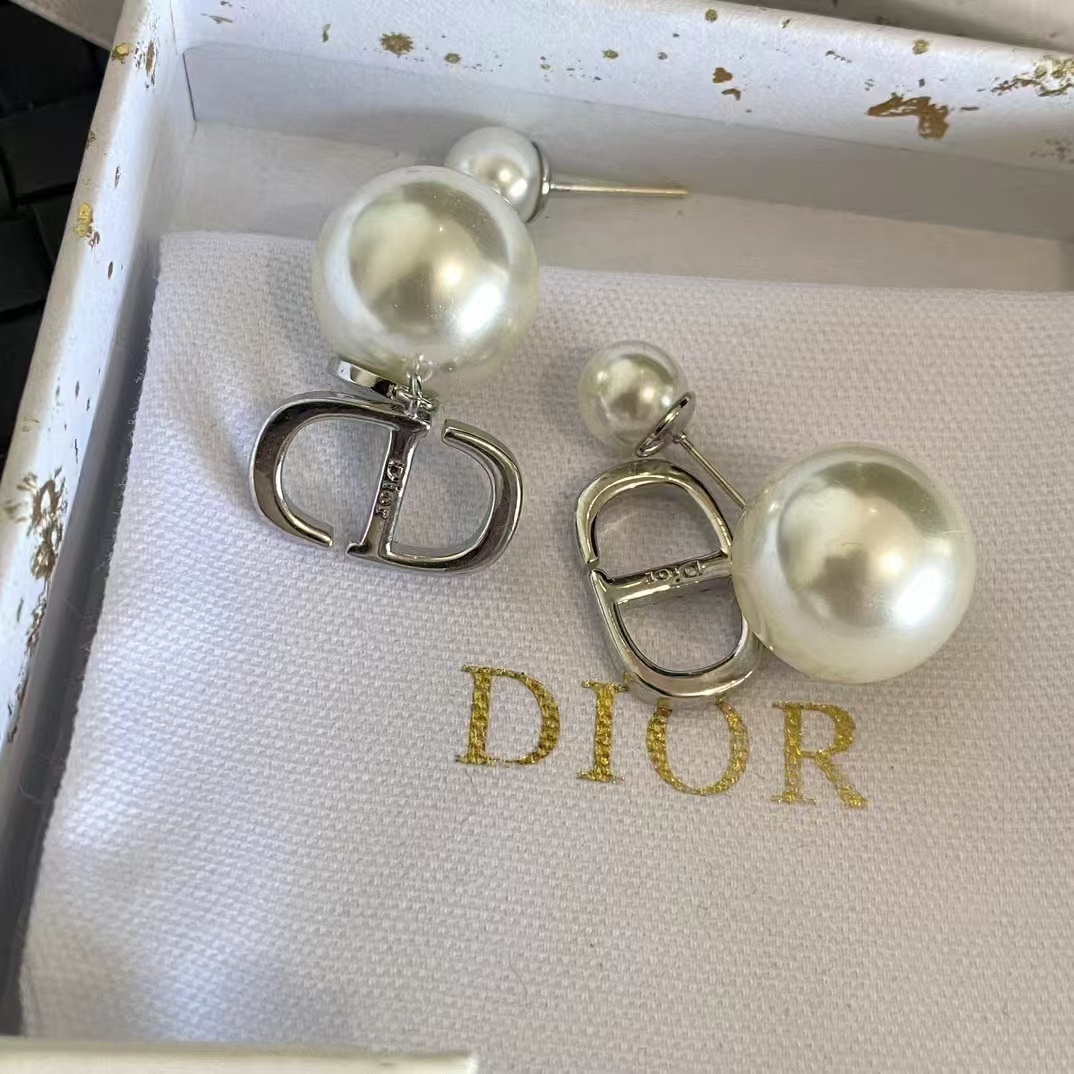 Buy replica Dior Silver CD Pearl Earrings and replica jewelry from PICKS Jewelry