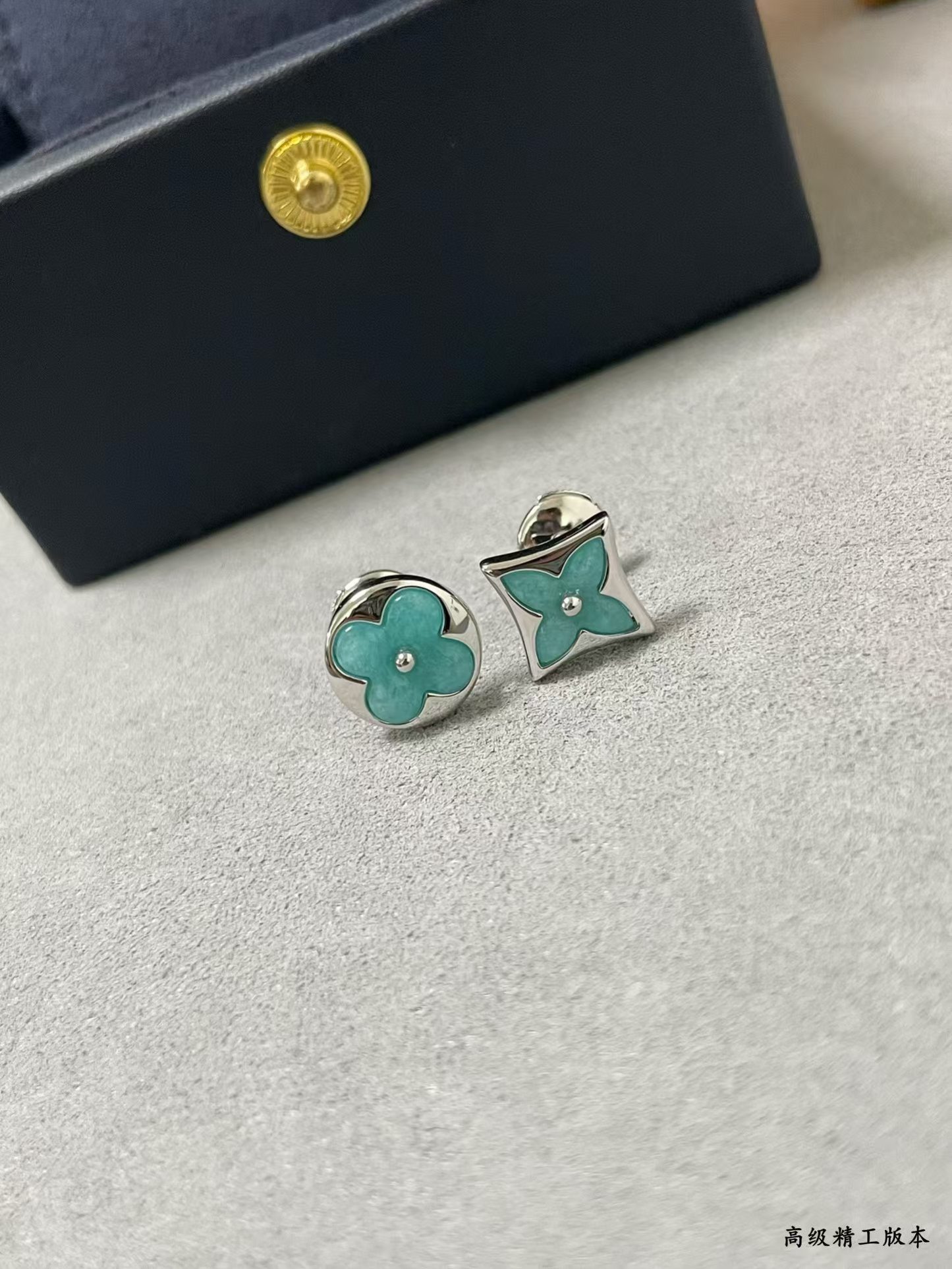 Buy replica Louis Vuitton AB Style Amazonite Stud Earrings and replica jewelry from PICKS Jewelry