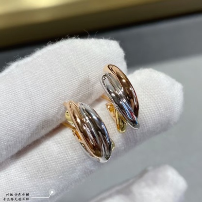 Buy replica Cartier Three Colors Metal Hoop Earrings and replica jewelry from PICKS Jewelry