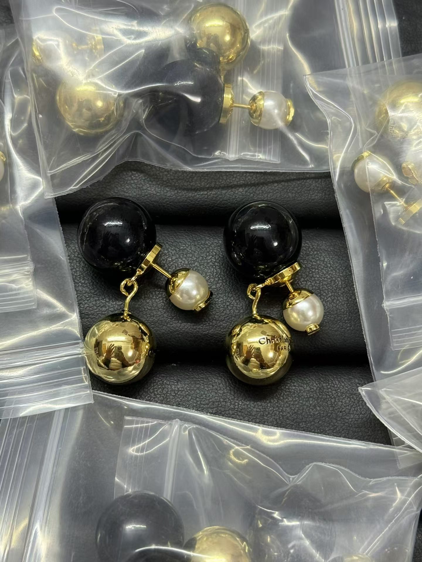 Buy replica Dior Black Pearl Earrings and replica jewelry from PICKS Jewelry