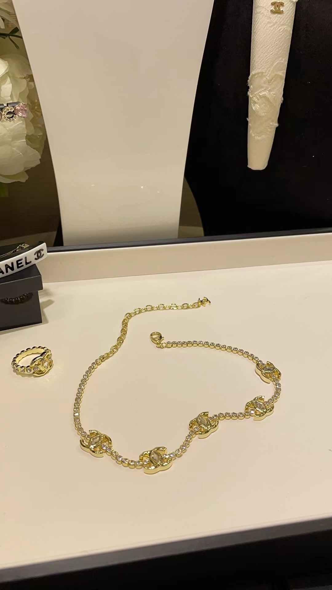 Buy replica Chanel Jennie Celebrity Style Choker Necklace and replica jewelry from PICKS Jewelry