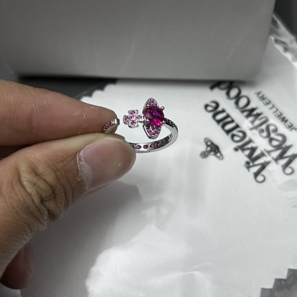 Buy replica Vivienne Westwood Adjustable Pink Purple Blue Daimond Ring and replica jewelry from PICKS Jewelry