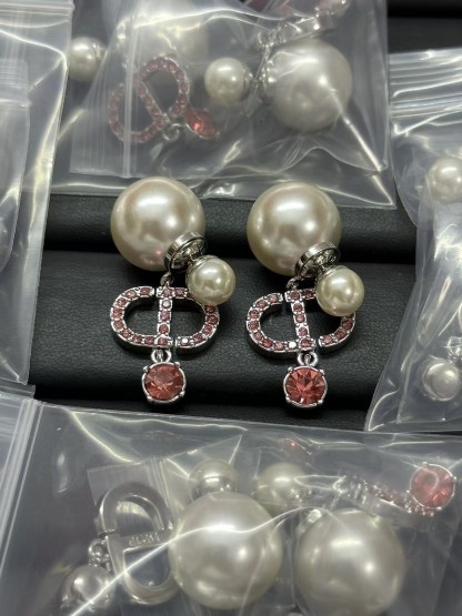 Buy replica Dior Diamond CD Drop Pearl Earrings and replica jewelry from PICKS Jewelry