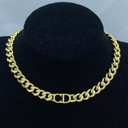 Buy replica Dior CD Chunky Cuban Chain Unisex Couple Choker Necklace and replica jewelry from PICKS Jewelry