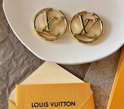 Buy replica Louis Vuitton Large Hollow Round LV Letter Earrings and replica jewelry from PICKS Jewelry