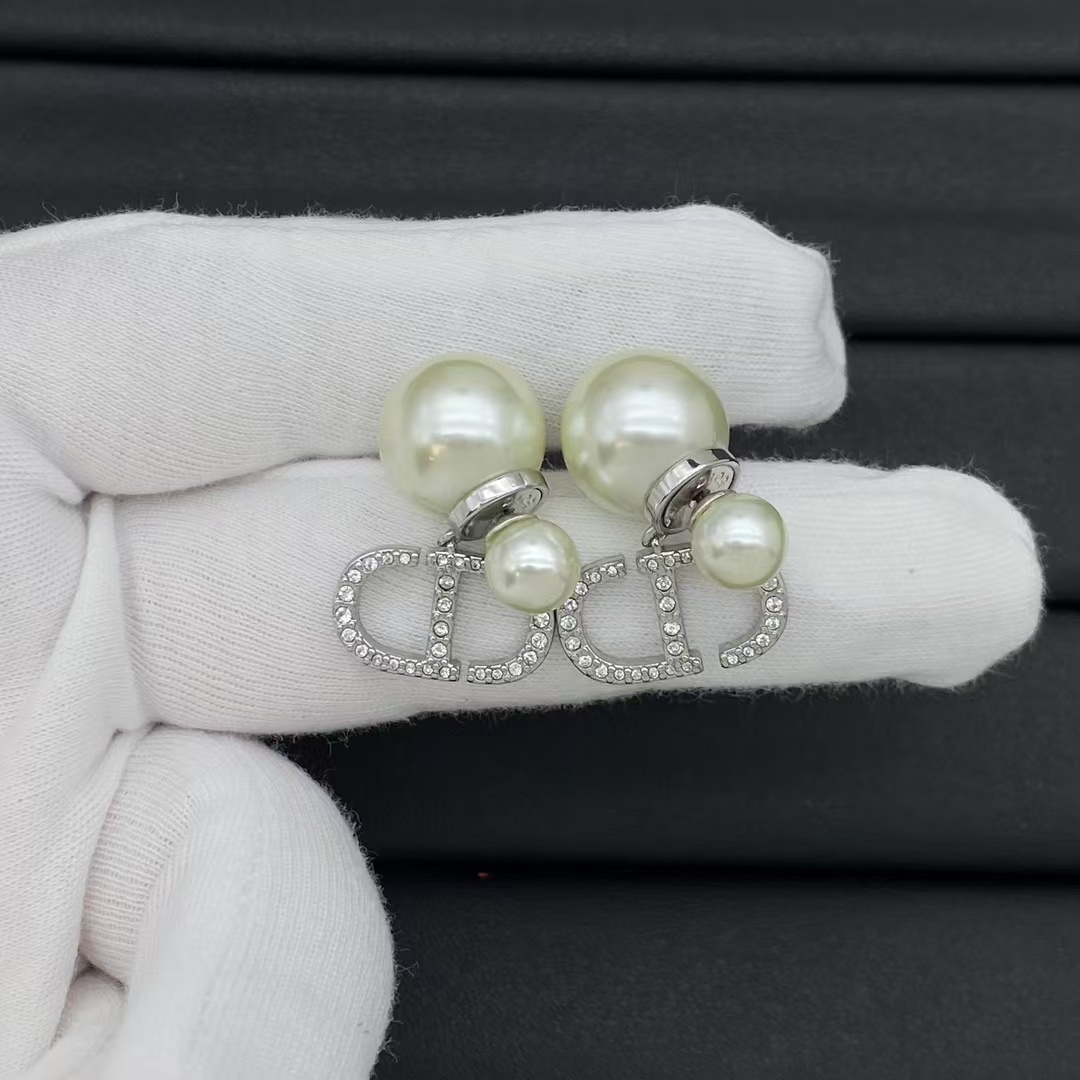 Buy replica Dior Silver CD Pearl Earrings and replica jewelry from PICKS Jewelry