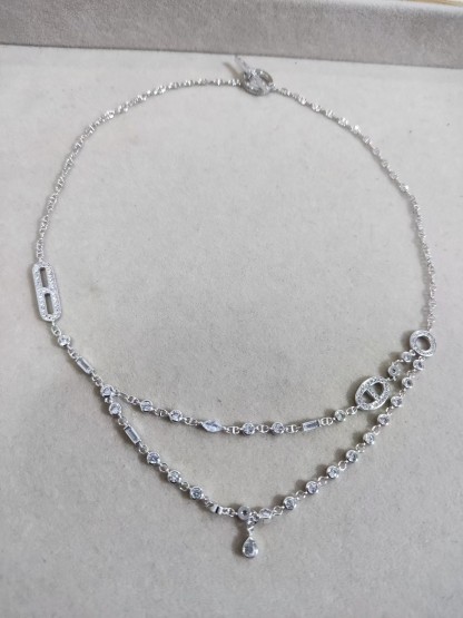 Buy replica Hermes Pig Nose Teardrop Diamond Pendant Necklace and replica jewelry from PICKS Jewelry