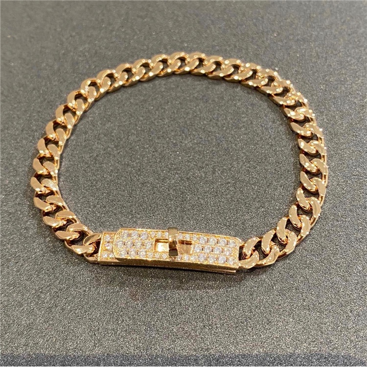 Buy replica Hermes Cuban Chain Pig Nose Bracelet and replica jewelry from PICKS Jewelry