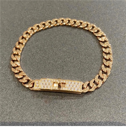 Buy replica Hermes Cuban Chain Pig Nose Bracelet and replica jewelry from PICKS Jewelry