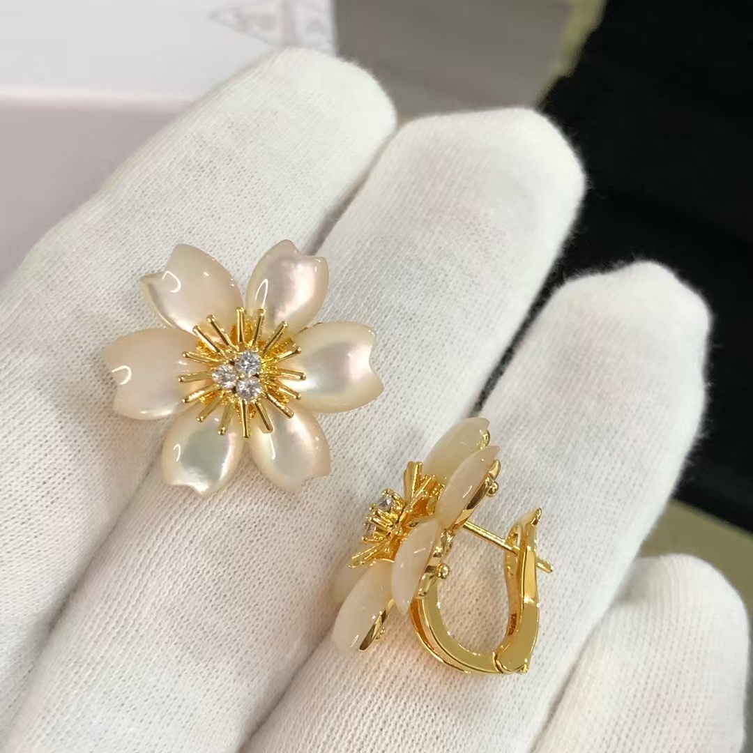 Buy replica Van Cleef & Arpels Rose de Noël Christmas Earrings and replica jewelry from PICKS Jewelry