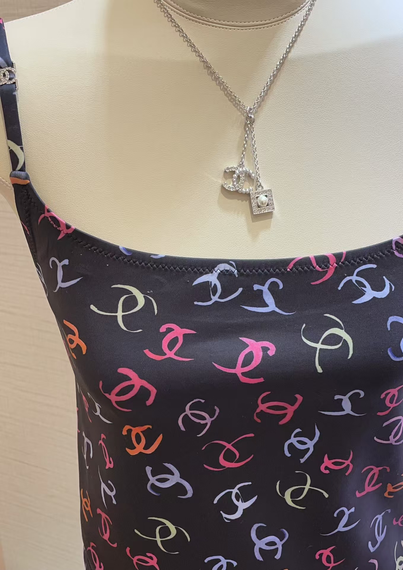 Buy replica Chanel Two Pendants Drop Y Necklace and replica jewelry from PICKS Jewelry