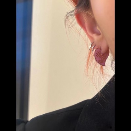 Buy replica Vivienne Westwood Personality Pink Love Heart Earrings and replica jewelry from PICKS Jewelry