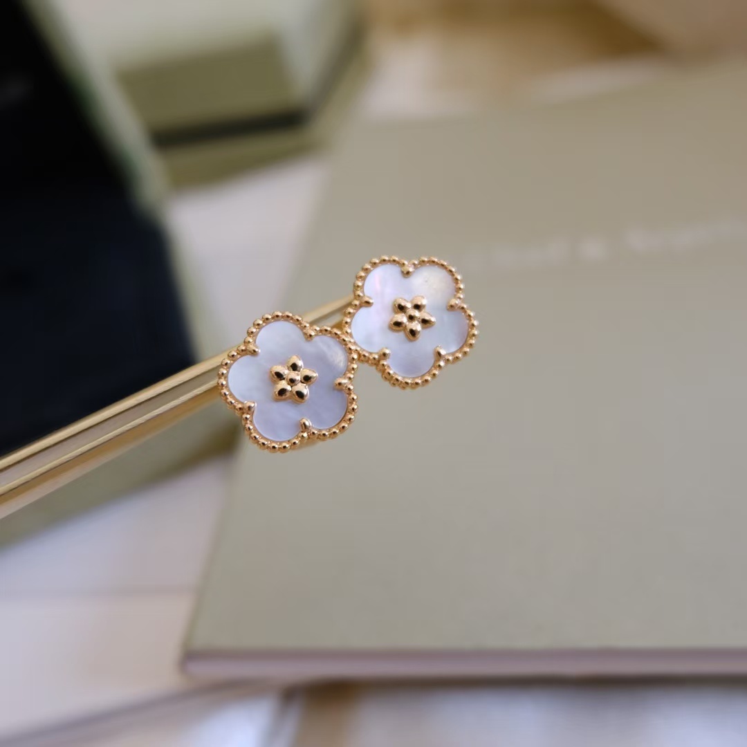 Buy replica Van Cleef & Arpels Lucky Spring Earrings, Plum Blossom and replica jewelry from PICKS Jewelry