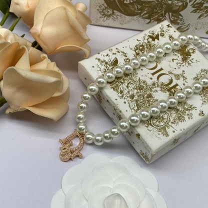 Buy replica Dior Letters Pendant Pearl Necklace and replica jewelry from PICKS Jewelry