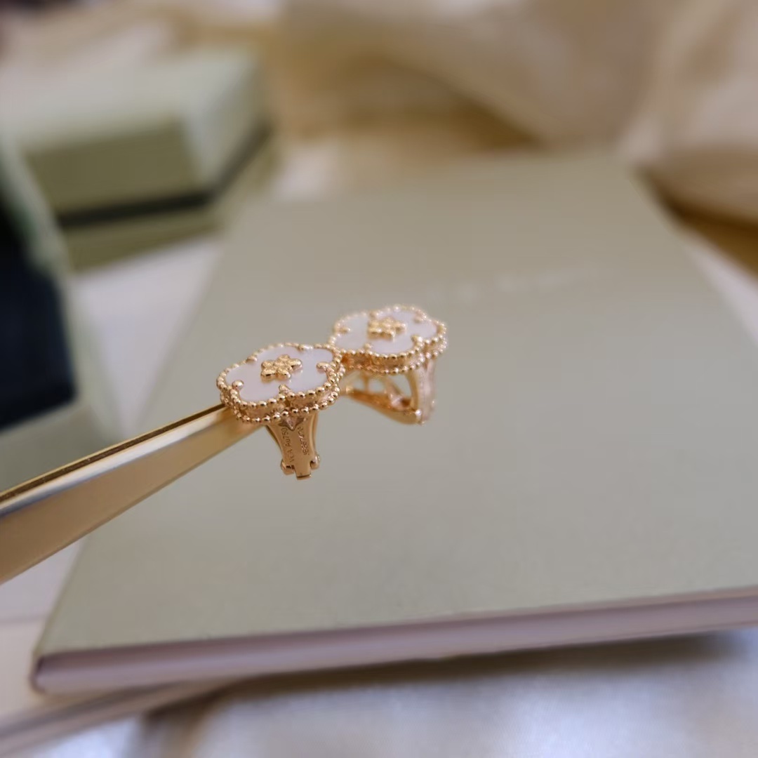 Buy replica Van Cleef & Arpels Lucky Spring Earrings, Plum Blossom and replica jewelry from PICKS Jewelry