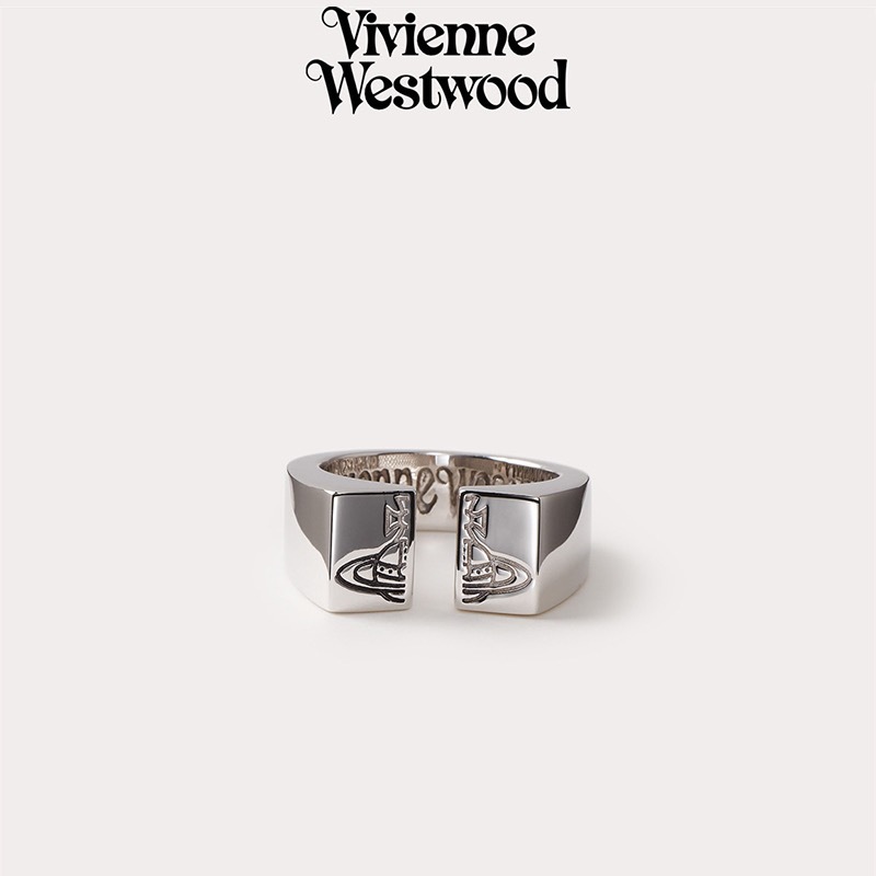 Buy replica Vivienne Westwood Punk Unisex Style Wide Band Stamped Saturn Couple Ring and replica jewelry from PICKS Jewelry