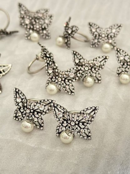 Buy replica Dior Butterfly Pearl Dangle Ring and replica jewelry from PICKS Jewelry