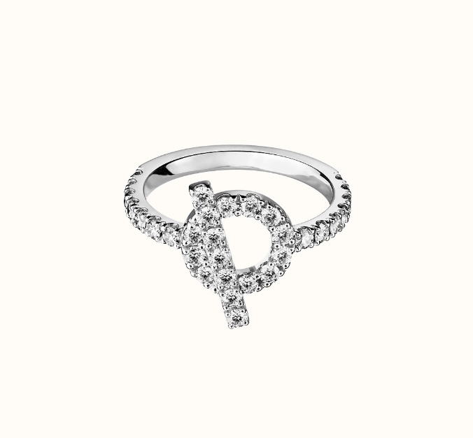 Buy replica Hermes Diamond Paved Q Ring and replica jewelry from PICKS Jewelry