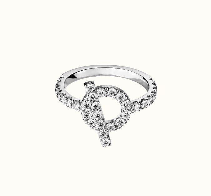 Buy replica Hermes Diamond Paved Q Ring and replica jewelry from PICKS Jewelry