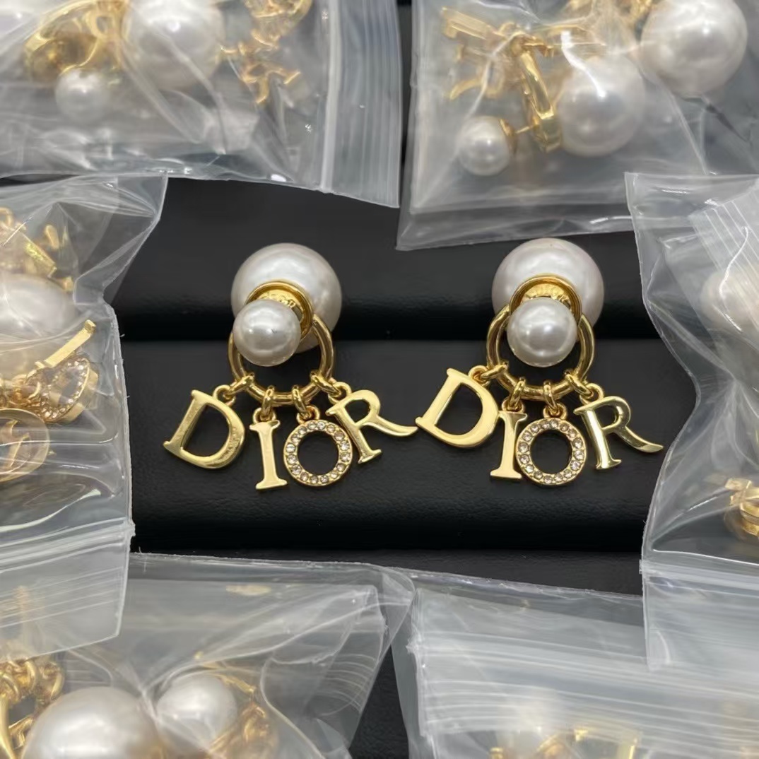 Buy replica Dior Letter Pearl Earrings and replica jewelry from PICKS Jewelry