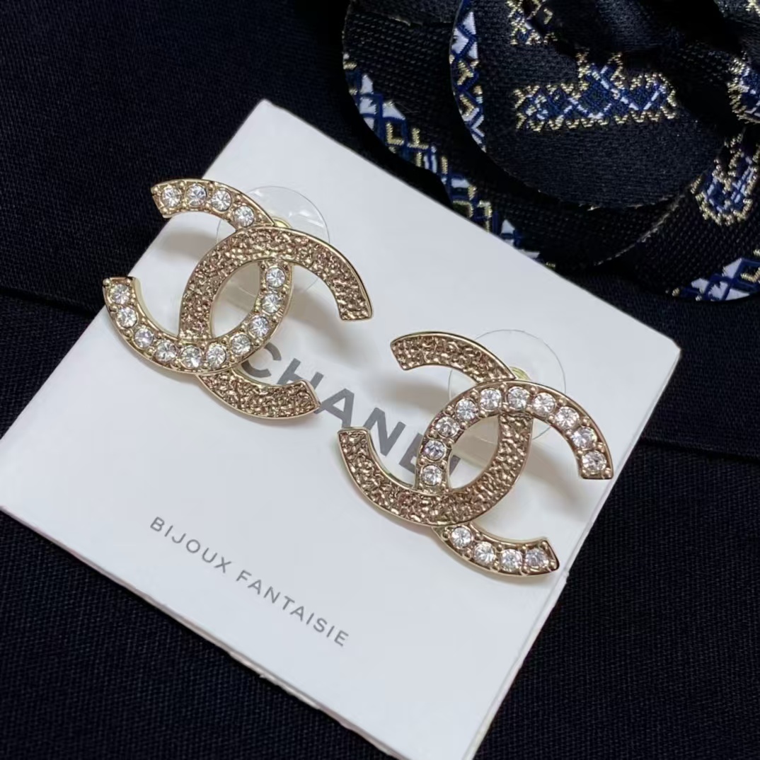 Buy replica Chanel Single C Paved Diamond Earrings and replica jewelry from PICKS Jewelry