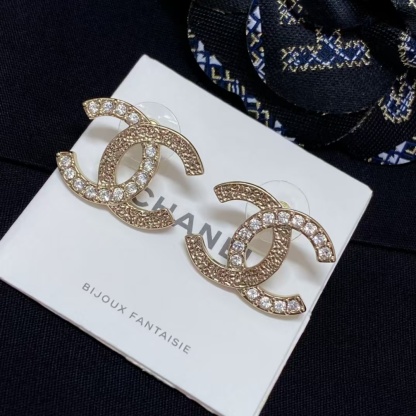 Buy replica Chanel Single C Paved Diamond Earrings and replica jewelry from PICKS Jewelry