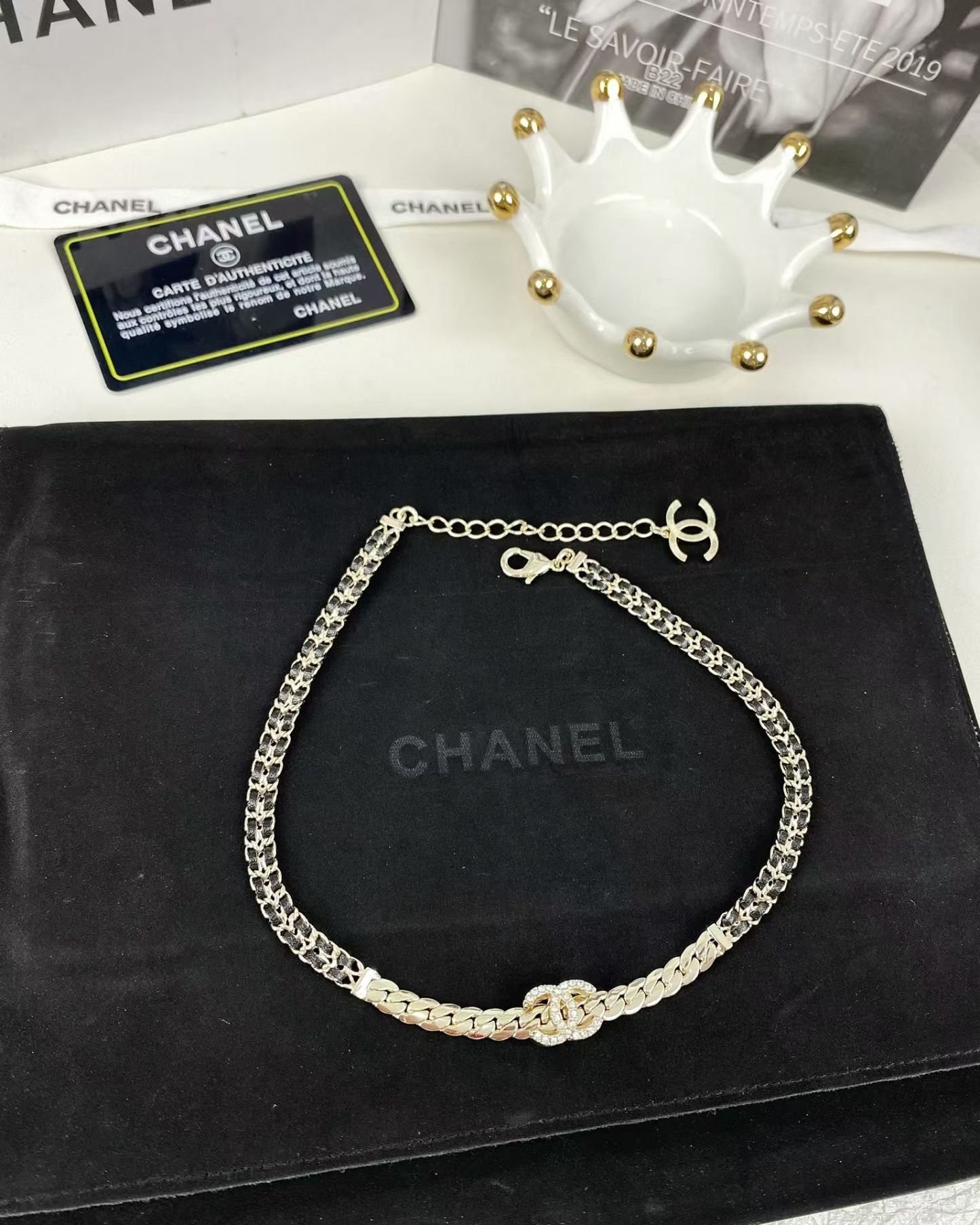 Buy replica Chanel Leather Choker Necklace and replica jewelry from PICKS Jewelry