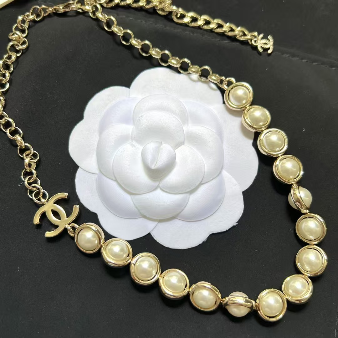 Buy replica Chanel Half Chain Half Ehancered Pearl Necklace and replica jewelry from PICKS Jewelry