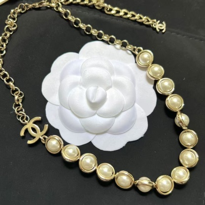 Buy replica Chanel Half Chain Half Ehancered Pearl Necklace and replica jewelry from PICKS Jewelry