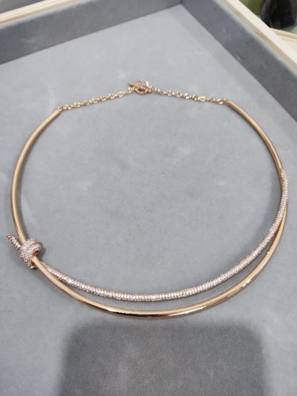 Buy replica Tiffany Knot Double Row Hinged Necklace and replica jewelry from PICKS Jewelry