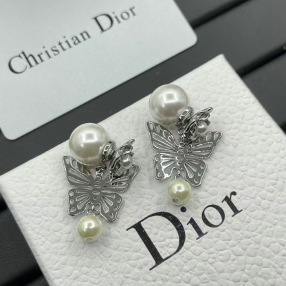 Buy replica Dior Silver Butterfly Pearl Earrings and replica jewelry from PICKS Jewelry