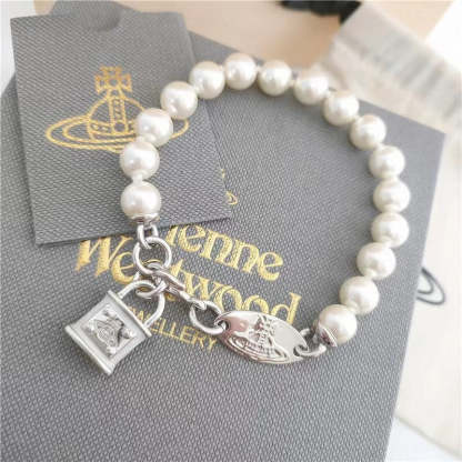 Buy replica Vivienne Westwood Lock Charm Pearl Bracelet and replica jewelry from PICKS Jewelry