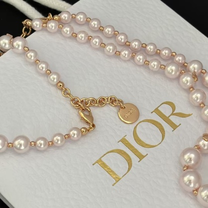 Buy replica Dior Rose Gold- Finish Vintage Pearl Necklace and replica jewelry from PICKS Jewelry