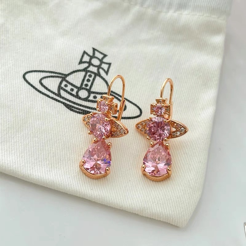 Buy replica Vivienne Westwood Luxury Colorful Diamond Teardrop Earrings and replica jewelry from PICKS Jewelry